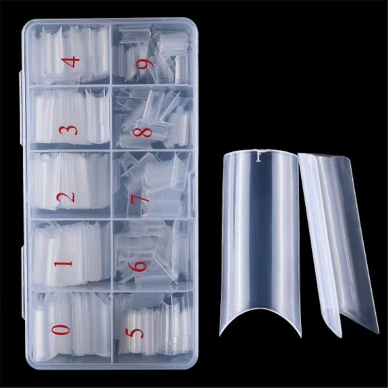 Manicure Fake Nail Bamboo Tube Nail 500 Pieces Box - Image 2