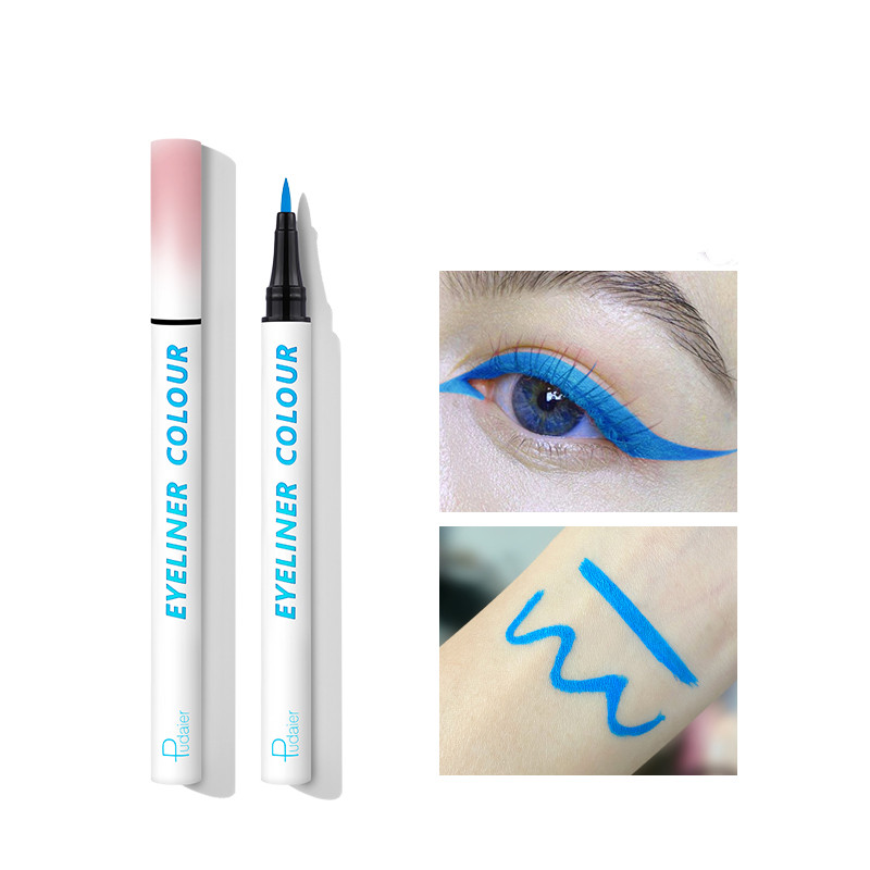Color eyeliner blue white thin tip very thin - Image 7
