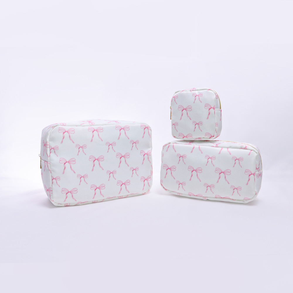 Printed Nylon Cosmetic Bag Travel Portable Storage - Image 4