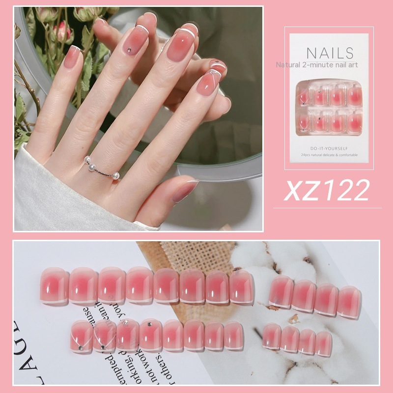 Nail Beauty New Hand-painted Fake Nail Tip Tulip Patch - Image 30