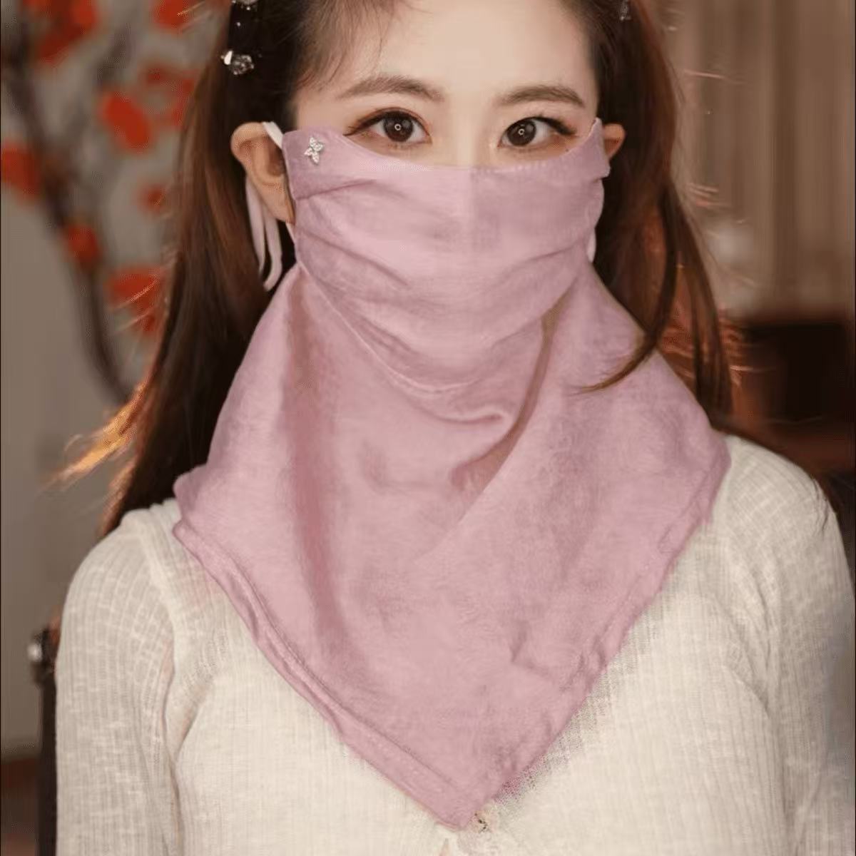 Sun Protective Face Mask Womens Summer Breathable Mask - Image 2