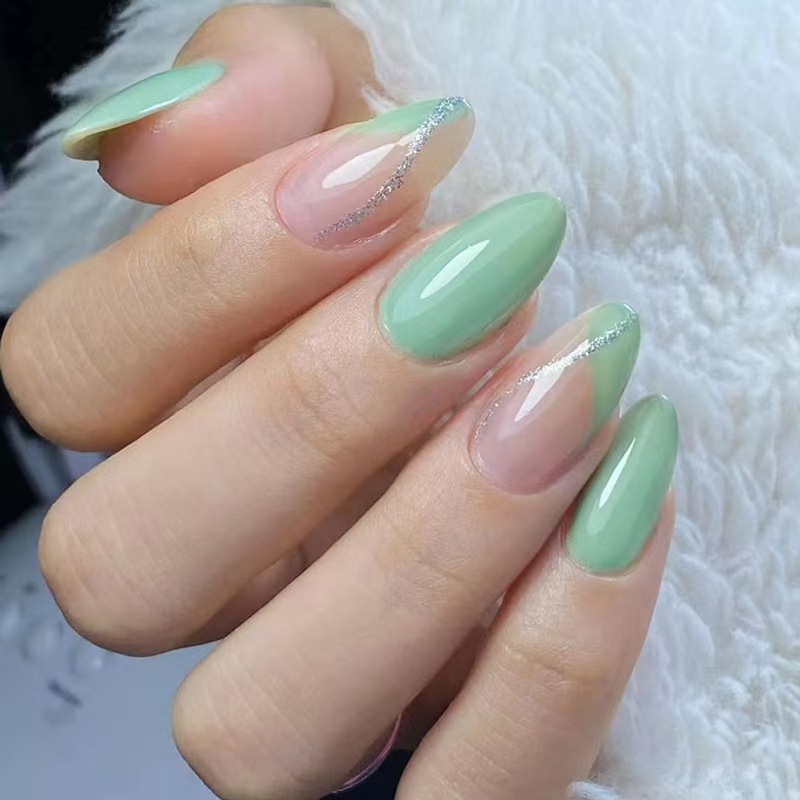 Wear Nail Tip High-grade Purple French Butterfly Black Edge Nail Sticker Nail Stickers - Image 8