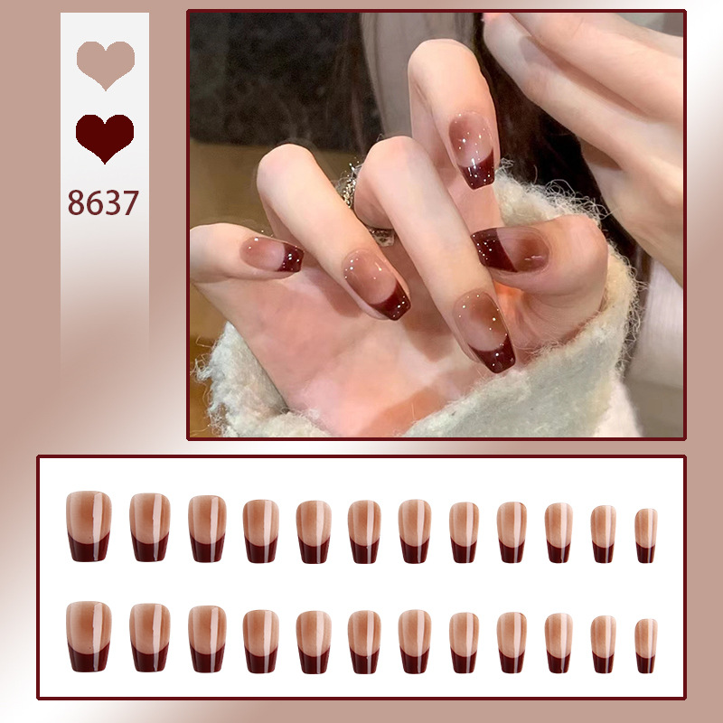 Pure And Seductive Style Nail Tips Finished False Nail Stickers - Image 17