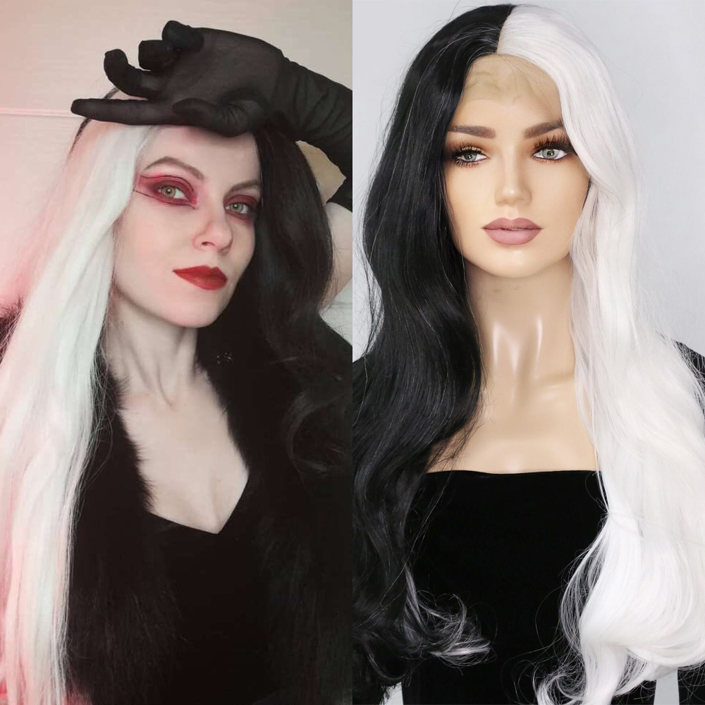 Ladies Two-tone Long Curly Hair Lace Wig - Image 2