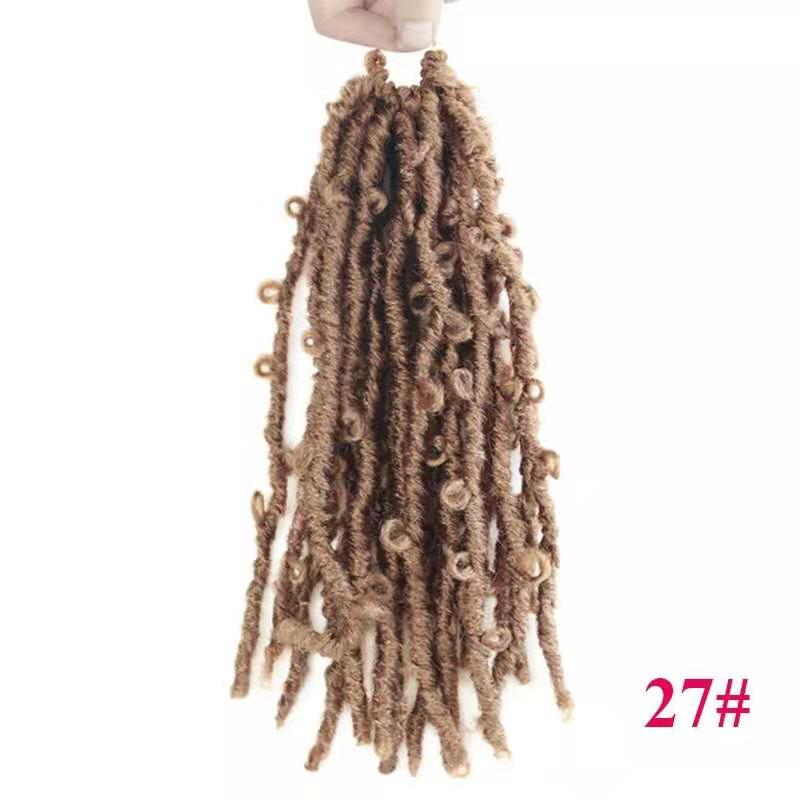 Cross-Border Wig Short Curly Hair Wrapped Tube Butterfly Song - Image 3