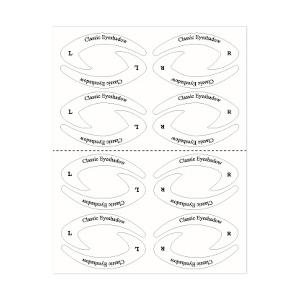 Eye shadow line template sticker