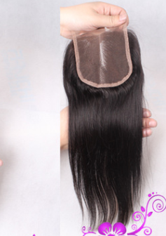 Straight Human Hair Curtain Hair Weft With Closure Wig Accessories Real Hair Block - Image 2