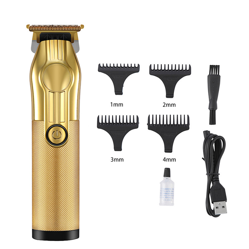 LCD Digital Display USB Charging Retro Oil Head Carving Hair Clipper - Image 7