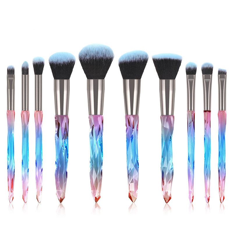 10 Crystal makeup brushes with diamond handle - Image 4