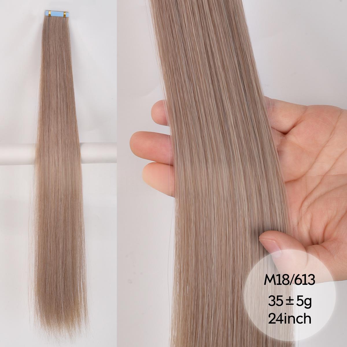 Colored Womens Hair Extension Synthetic Wig Pieces - Image 6