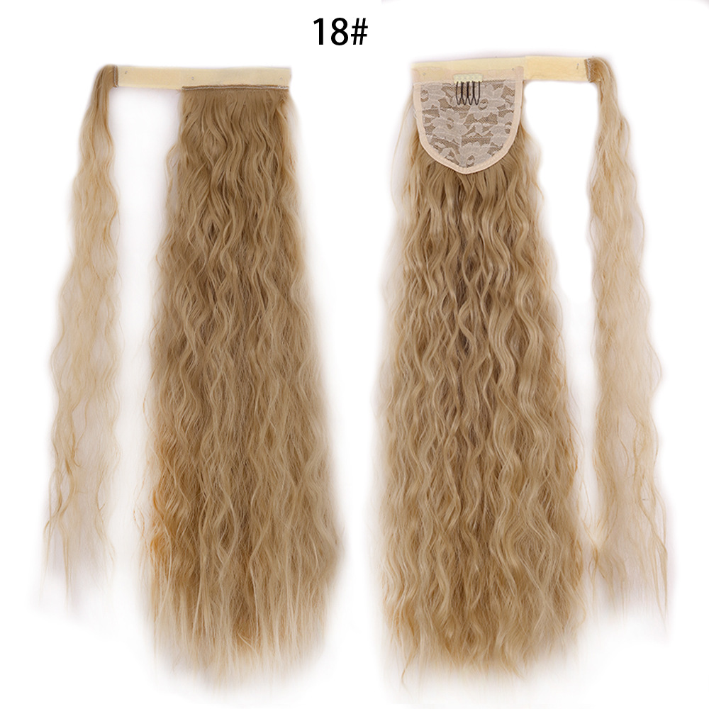 Ponytail Wig Water Wave Velcro Banding Chemical Fiber High Temperature Silk - Image 15