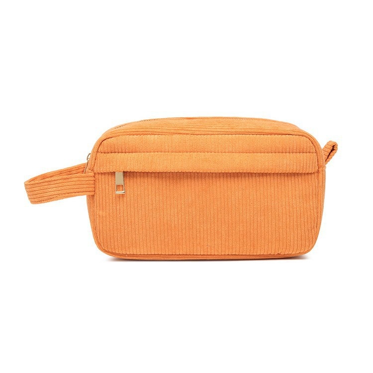 Corduroy Large-Capacity Handheld Makeup Bag - Image 6
