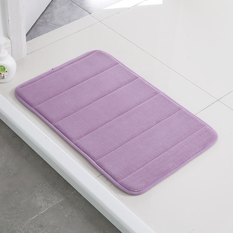 Home Bath Mat Coral Fleece Bathroom Carpet Water Absorption Non-slip Memory Foam Absorbent Washable Rug Toilet Floor Mat - Image 4
