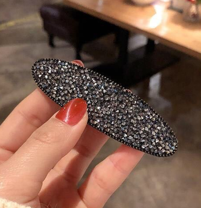 Geometric crystal rhinestone hair clip - Image 6