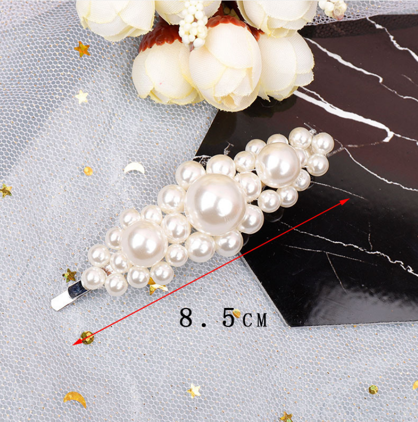 Pearl Hairpin Ins Net Red Word Clip Female Adult Clip Bb Clip Hairpin Bangs Clip Headdres - Image 7