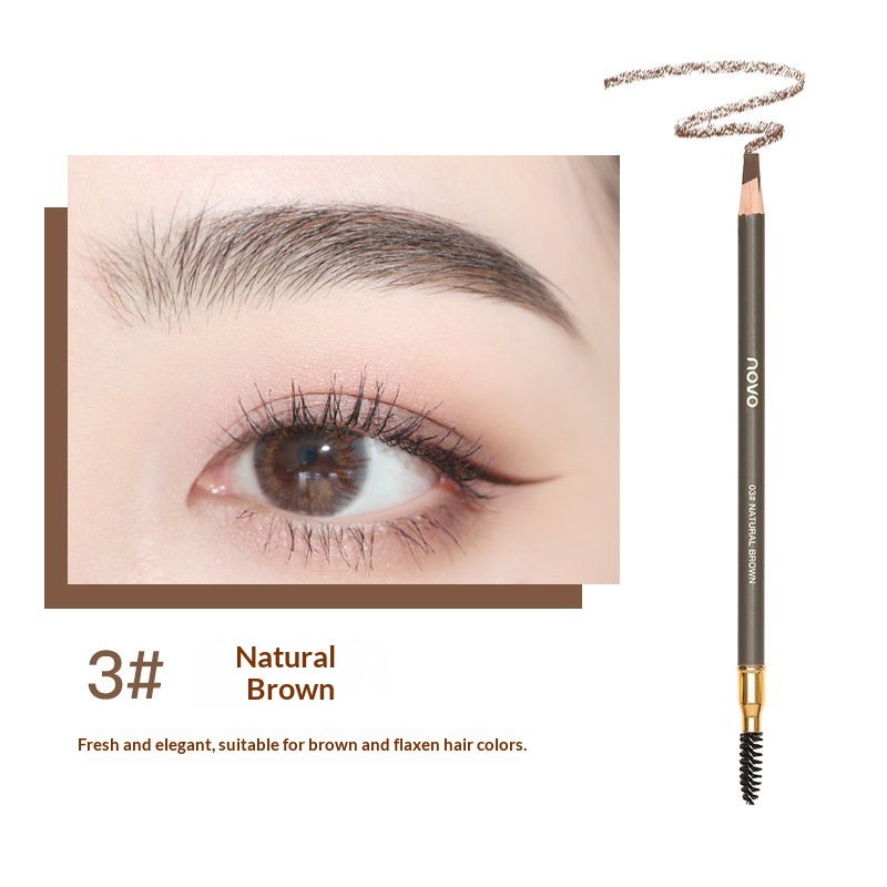 Natural Shaping Machete Smudge-proof Double-ended Eyebrow Pencil - Image 3
