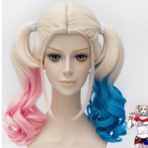 Suicide Squad Clown Female Halle Quinn styling cos gradient wig cosplay wig
