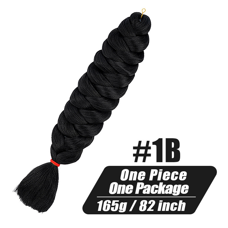 Womens Multi-colored Long Braided Ponytail - Image 2