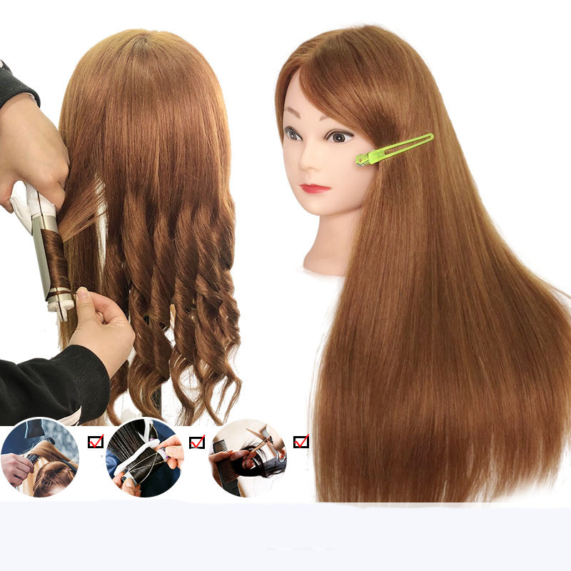 Real Hair Can Be Curled And Blown Dummy Head Model - Image 4