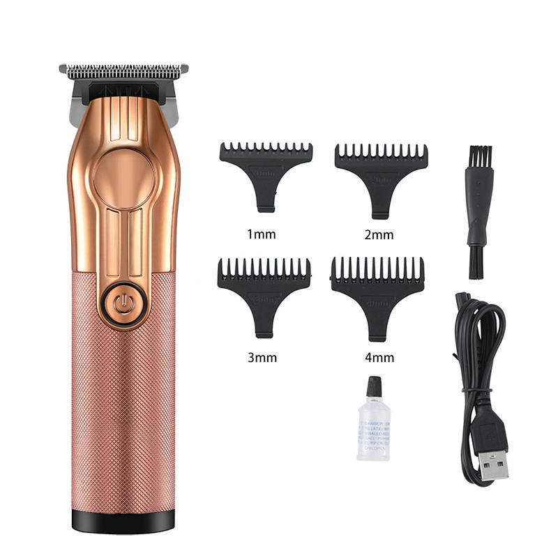 LCD Digital Display USB Charging Retro Oil Head Carving Hair Clipper - Image 8