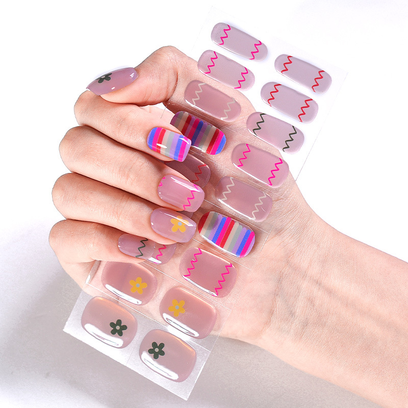 Hot Girl Cool Girl Sweet Cool UV Phototherapy Semi-baked Gel Nail Sticker - Image 16