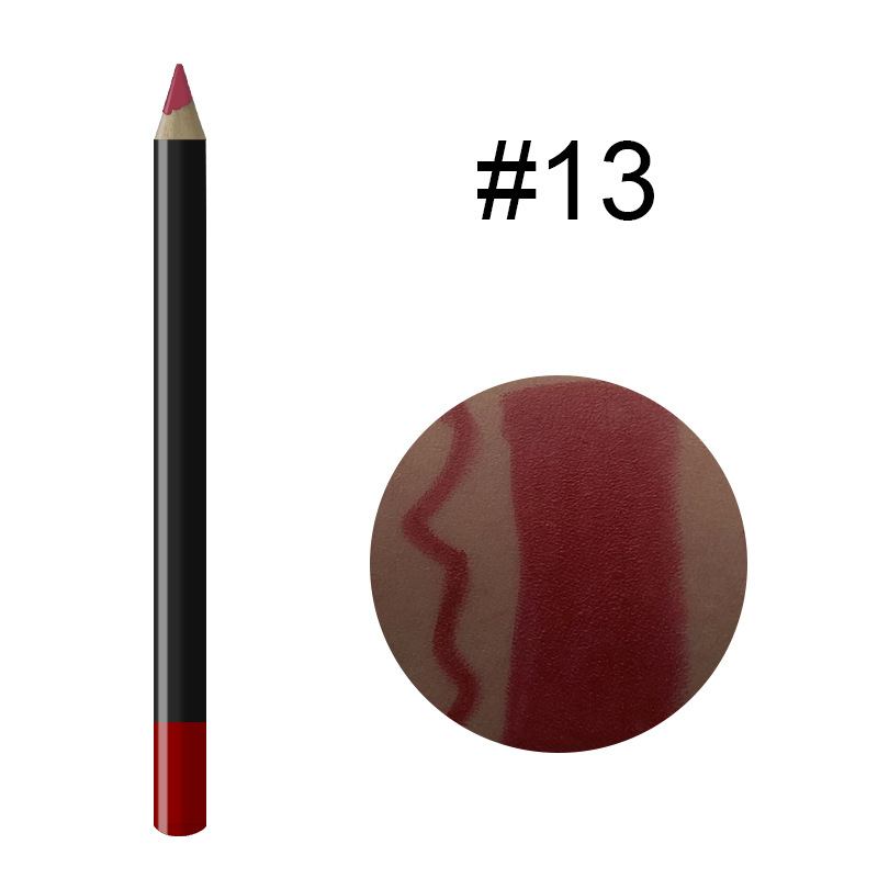 20 Color Black Pen Holder Lip Liner Waterproof Easy To Color - Image 13