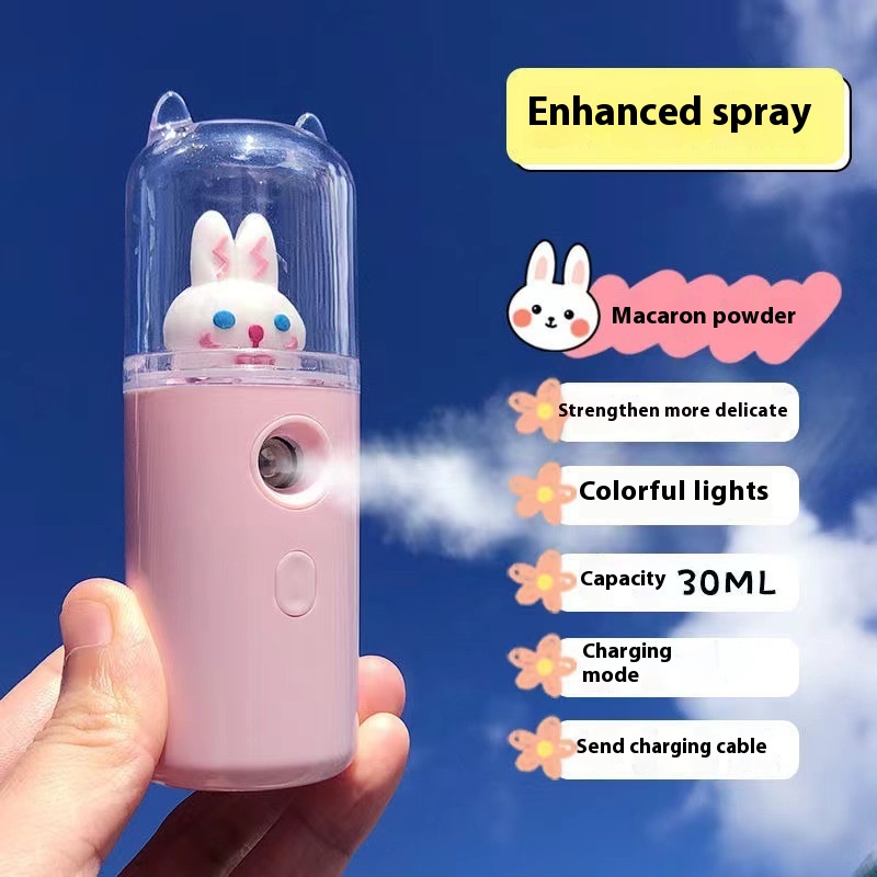 Creative Cartoon Cute Rabbit Doll Water Replenishing Instrument USB Rechargeable Humidifier Handheld - Image 6