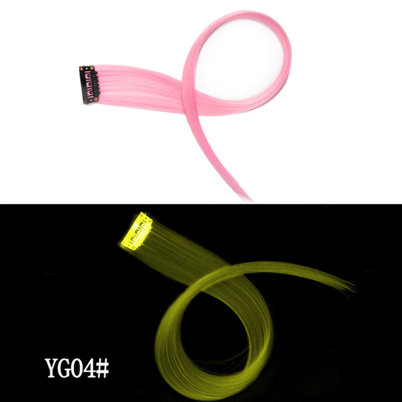 Luminous DIY Clip - In Hair Luminous Hairpiece Hair Traceless 50 CM Rainbow Colour - Image 4