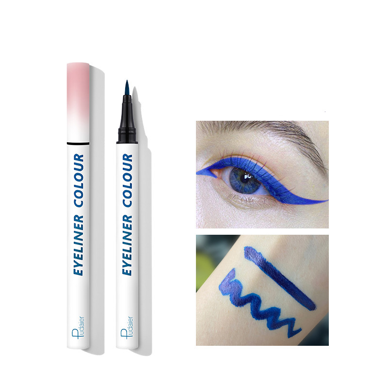 Color eyeliner blue white thin tip very thin - Image 2