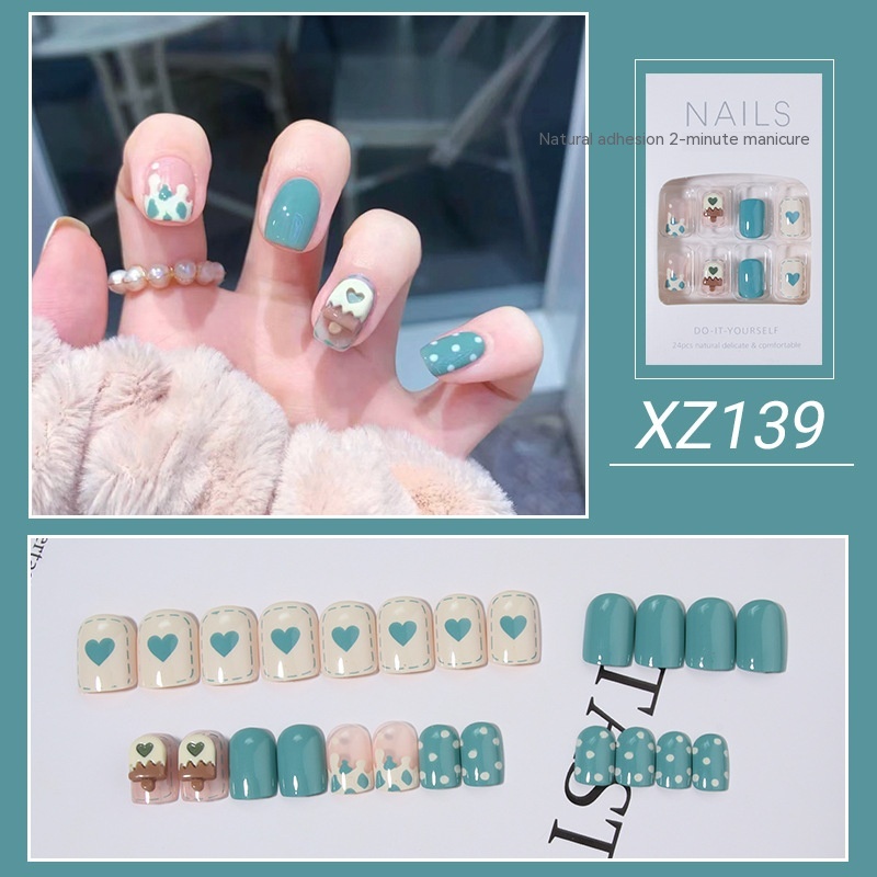 Nail Beauty New Hand-painted Fake Nail Tip Tulip Patch - Image 13