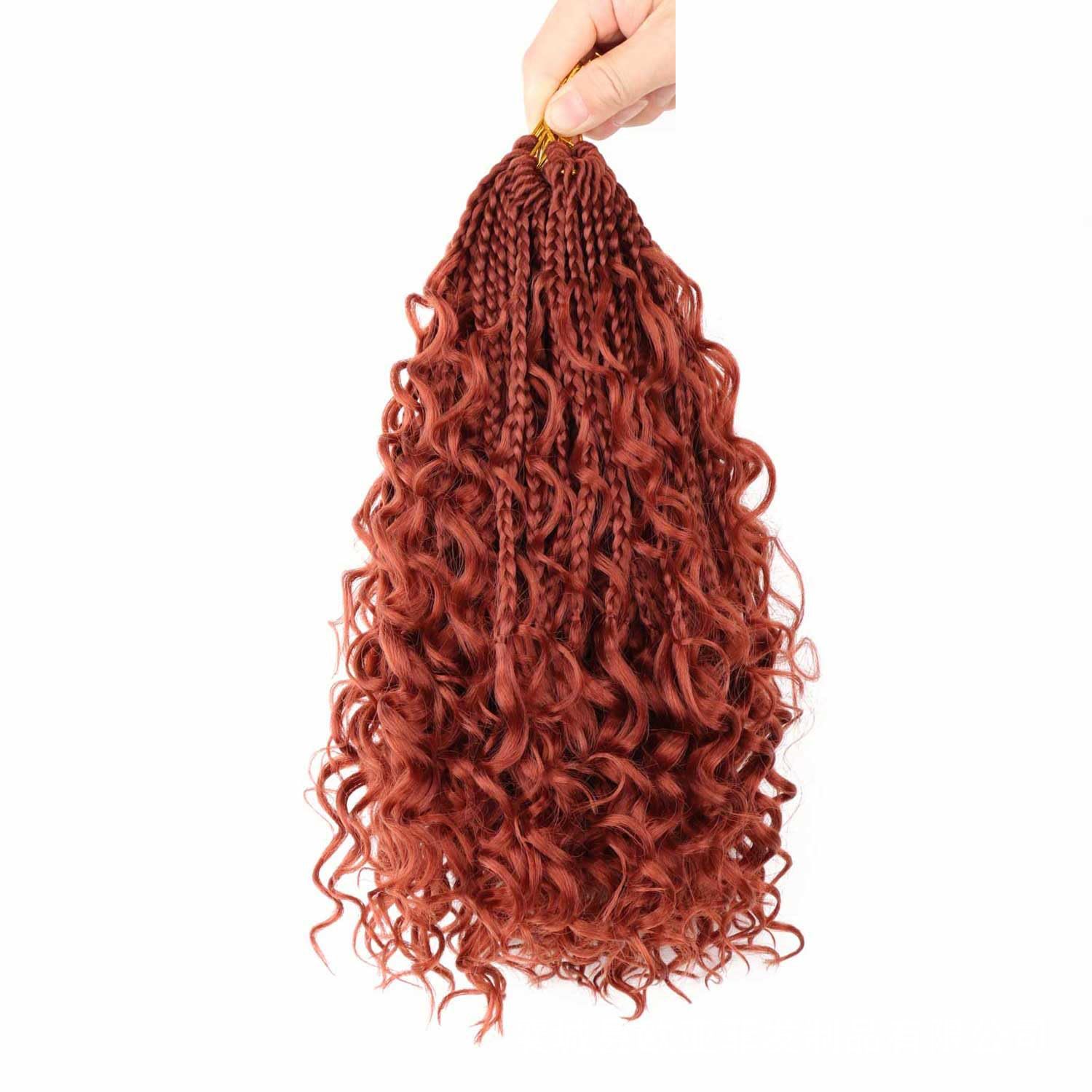 Synthetic Fiber Crochet Wig Braided Three-strand Braid - Image 4