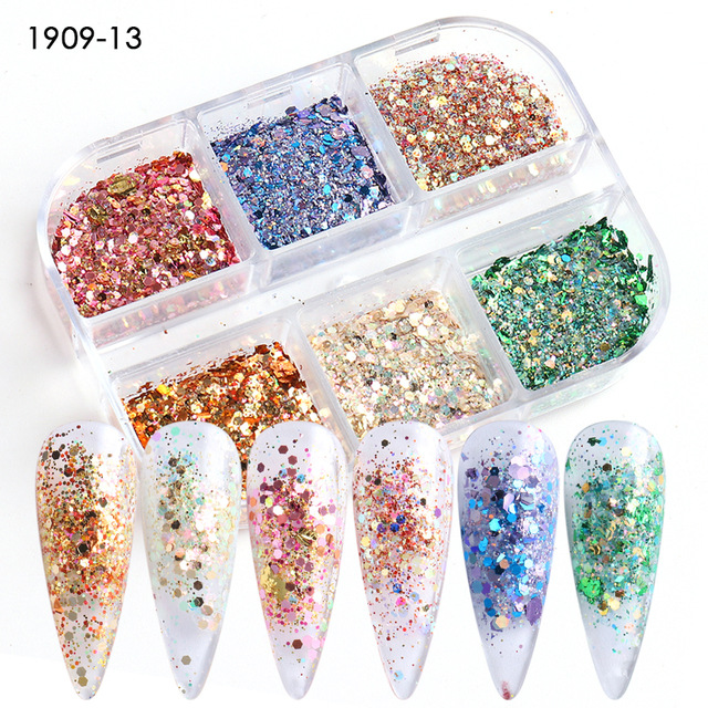 Reflective And Translucent Edelweiss Powder Nail Sequins - Image 6