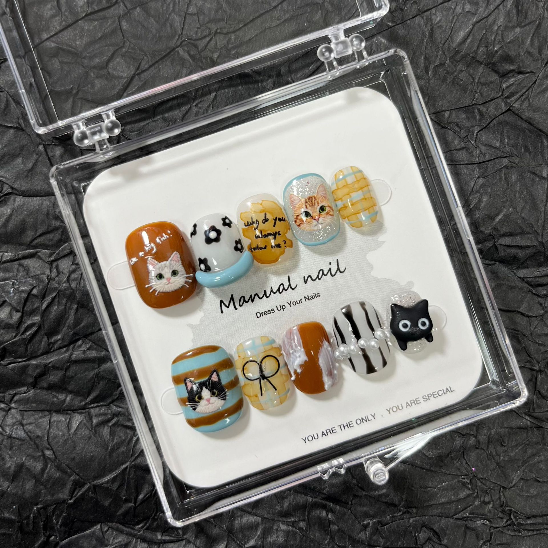 Short, Round Wearable Nail Stickers That Are Removable