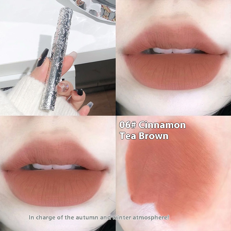 Velvet Mist Lip Mud Matte White Lipstick - Image 6