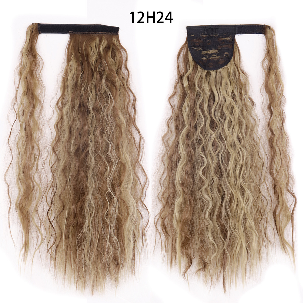 Ponytail Wig Water Wave Velcro Banding Chemical Fiber High Temperature Silk - Image 22