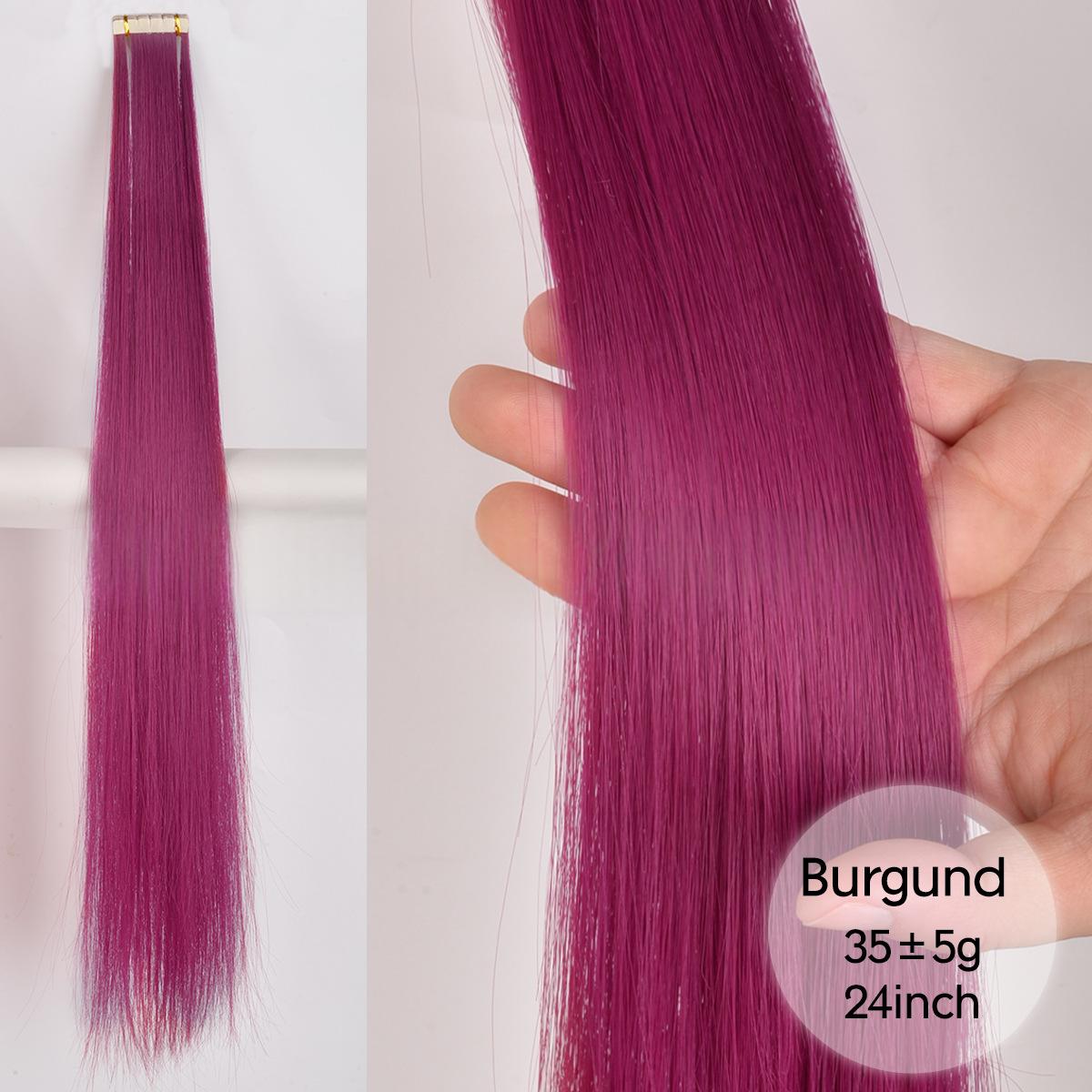 Colored Womens Hair Extension Synthetic Wig Pieces - Image 17