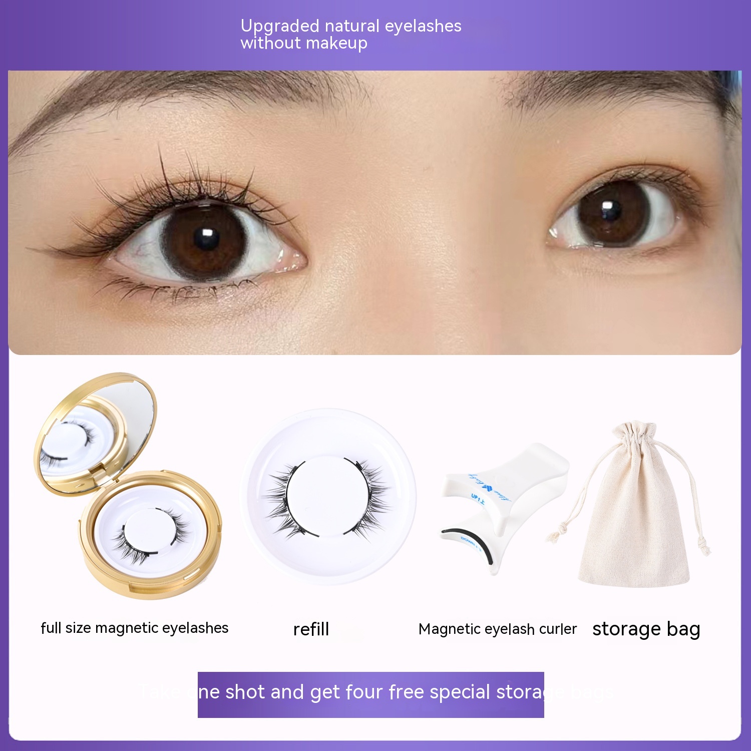 Magnetic Adhesive Free Of Little Devil False Eyelashes - Image 2