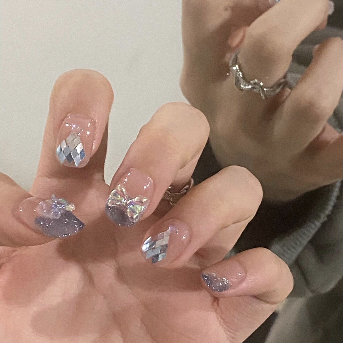 Star Sea Nail Bow Gentle Sweet Cute Detachable