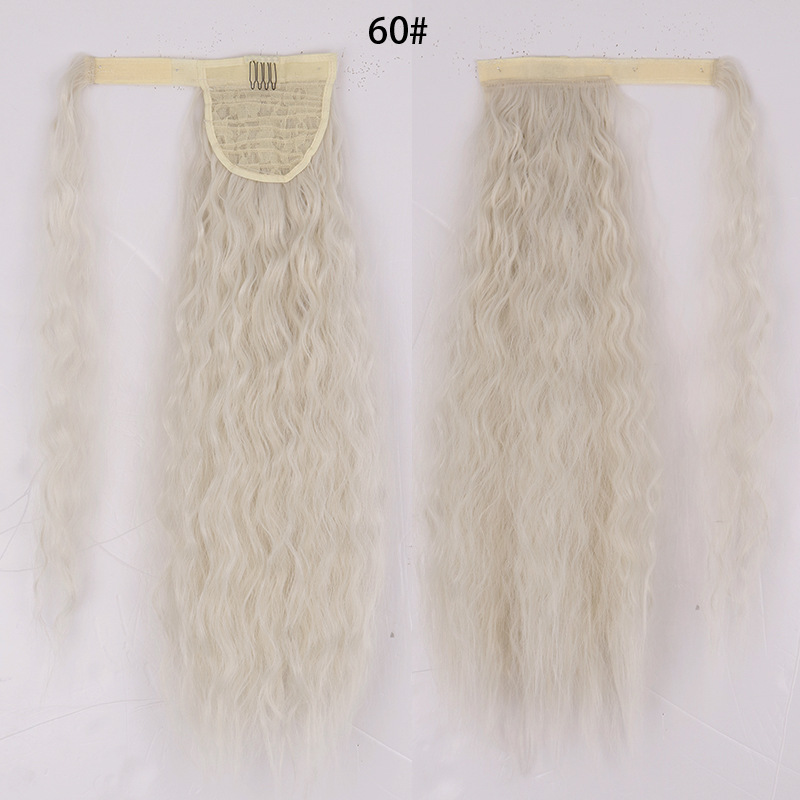 Ponytail Wig Water Wave Velcro Banding Chemical Fiber High Temperature Silk - Image 23