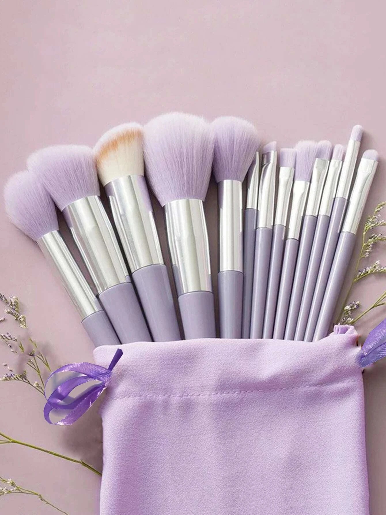 Cloth Bag Portable Soft Hair Makeup Brush Suit - Image 4