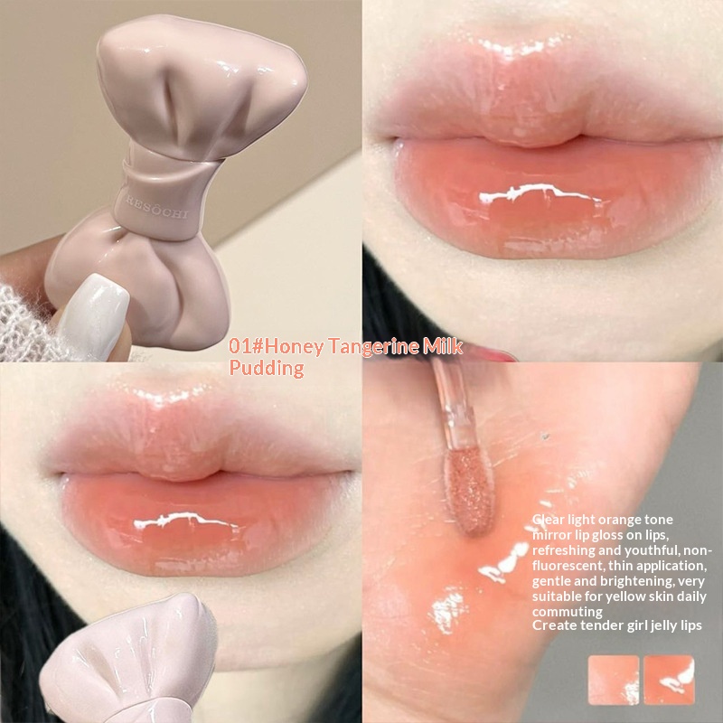 Mirror-like Lip Glaze Long-lasting Vibrant Lightweight Dewy And Sheer