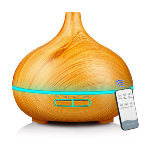 Creative Home Appliance Full Wood Grain Remote Control Aromatherapy Lamp
