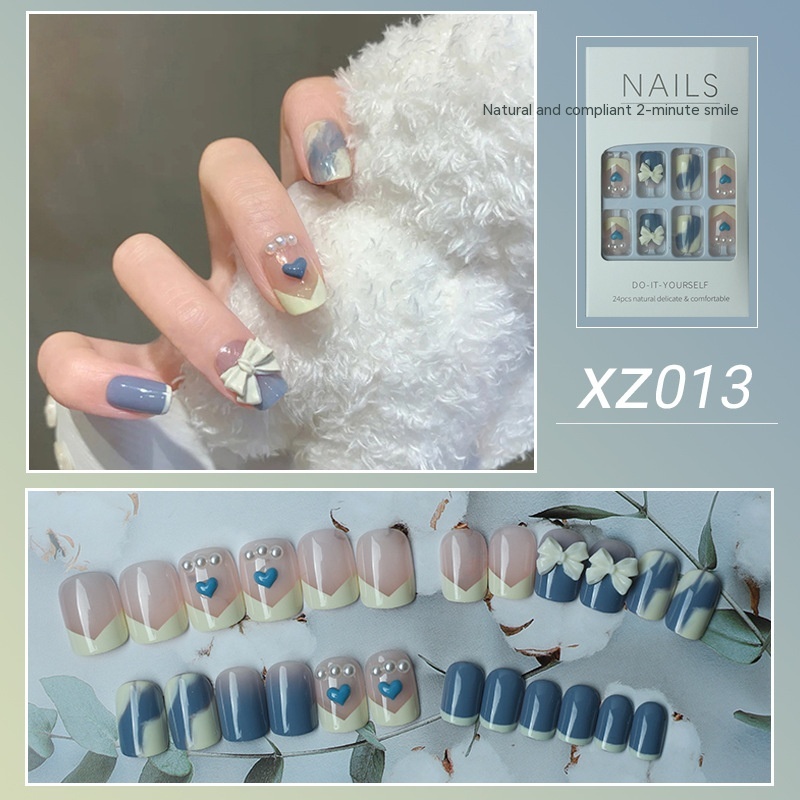 Nail Beauty New Hand-painted Fake Nail Tip Tulip Patch - Image 22
