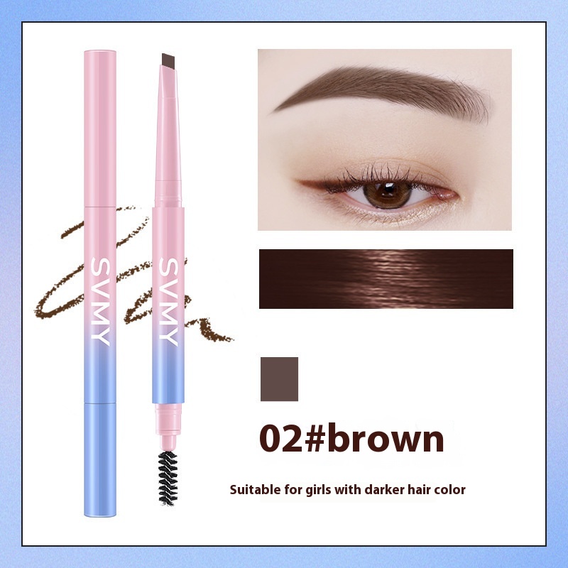 Small Triangle Eyebrow Pencil Not Smudge Double-headed Novice - Image 2