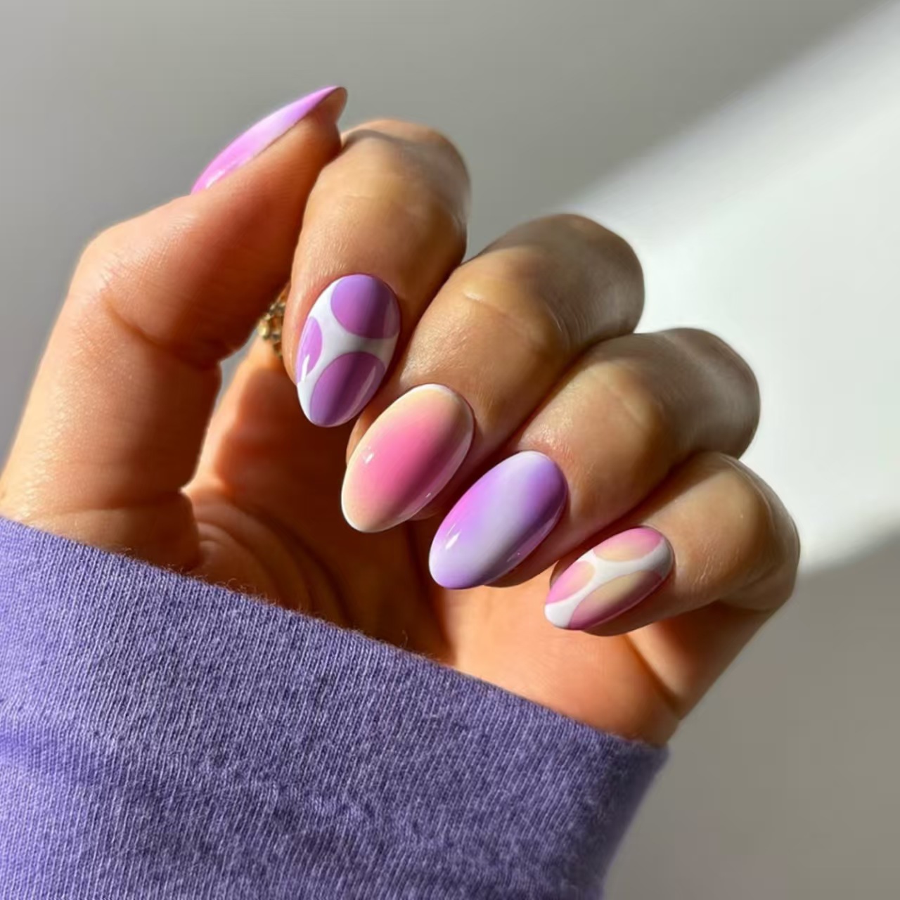 Wear Nail Tip High-grade Purple French Butterfly Black Edge Nail Sticker Nail Stickers - Image 14