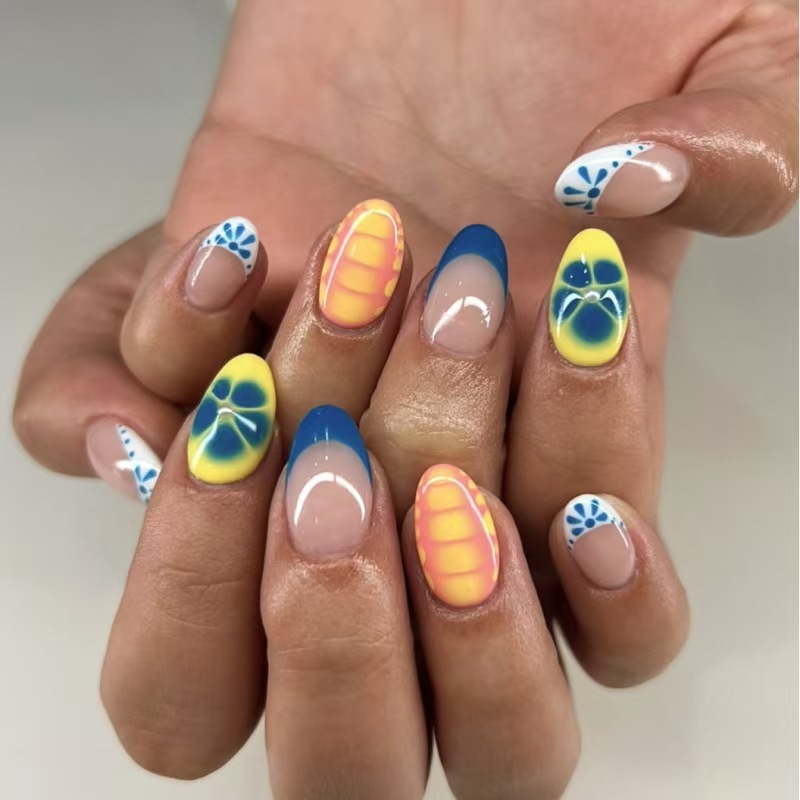 Wear Nail Tip High-grade Purple French Butterfly Black Edge Nail Sticker Nail Stickers - Image 13