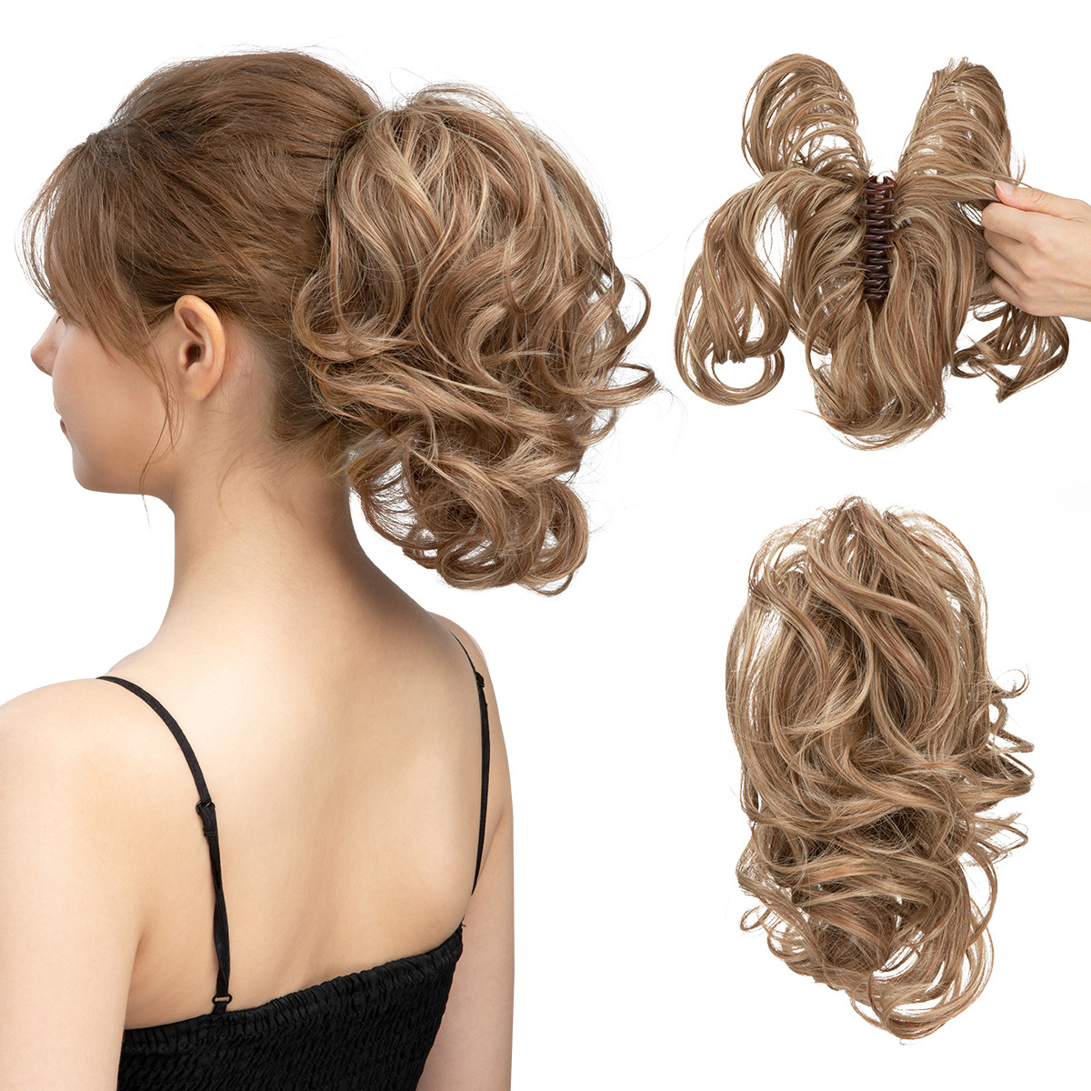 Wig Grip Ponytail Short Female Adjustable Fluffy Natural Short - Image 8