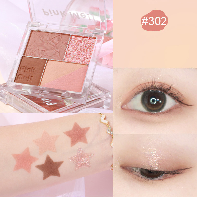 Fingertip Magic Eyeshadow Newbie Low Saturation Milk Tea Earth Color Pearl Matte - Image 2