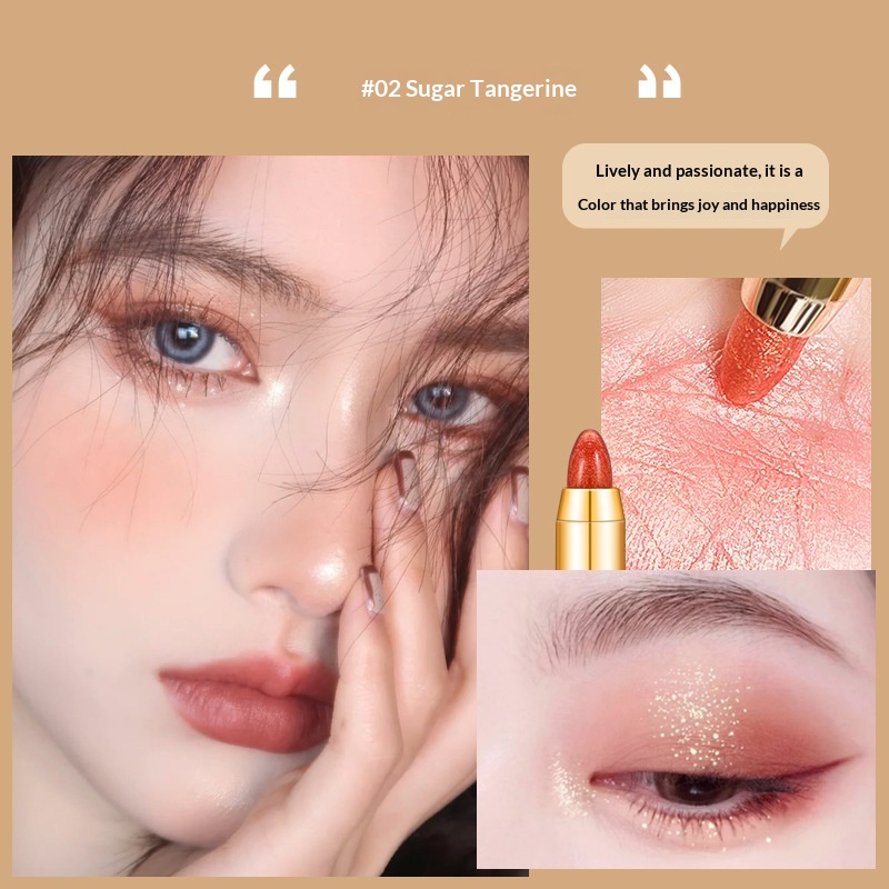 High-shine Pearlescent Finely Shimmering Dual-ended Eyeshadow Stick For A Radiant Illuminated Look - Image 2