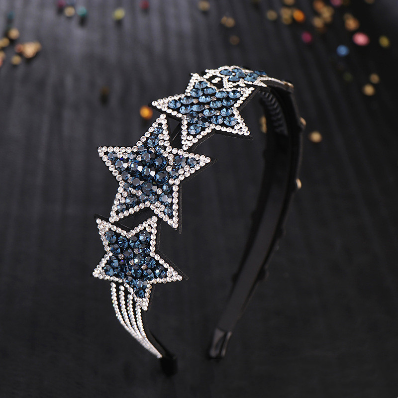 Korean Style Five-pointed Star Headband Czech Drill Headdress - Image 2